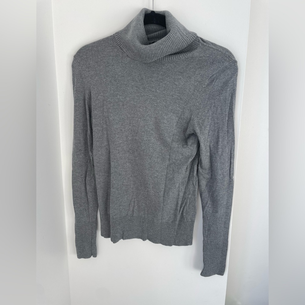 Banana Republic Gray Silk Cotton Cashmere Turtle Neck Size Small
